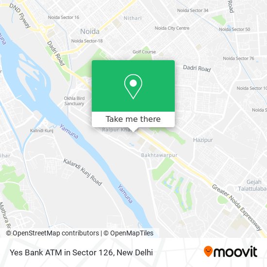 Yes Bank ATM in Sector 126 map
