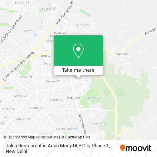 Jalsa Restaurant in Arjun Marg-DLF City Phase 1 map