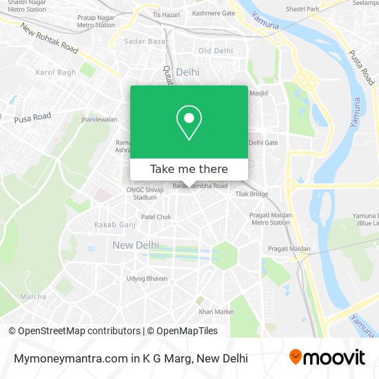 Mymoneymantra.com in K G Marg map