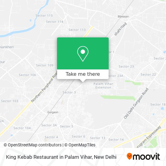 King Kebab Restaurant in Palam Vihar map