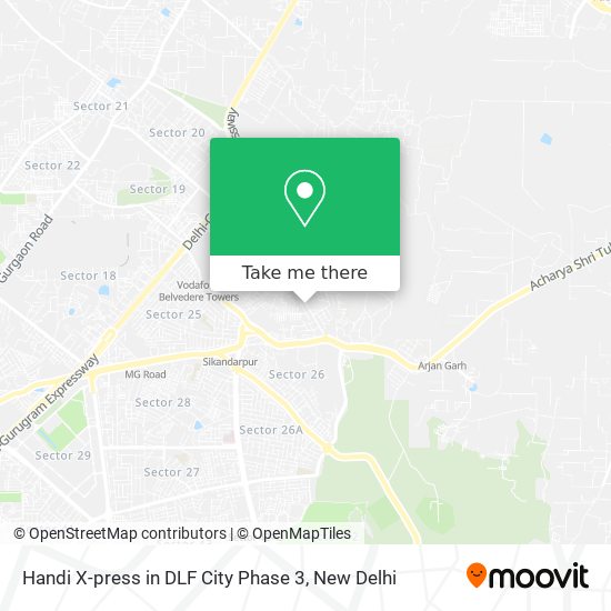 Handi X-press in DLF City Phase 3 map