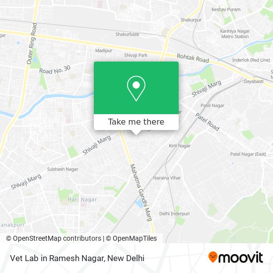 Vet Lab in Ramesh Nagar map