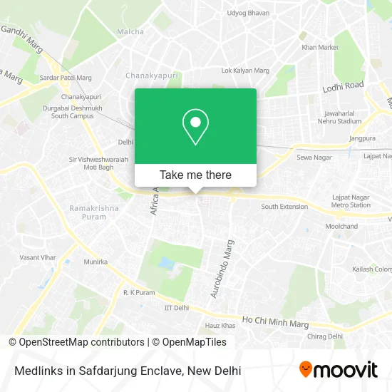Medlinks in Safdarjung Enclave map