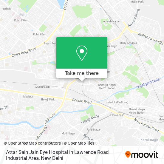 Attar Sain Jain Eye Hospital in Lawrence Road Industrial Area map