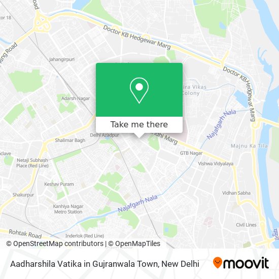 Aadharshila Vatika in Gujranwala Town map