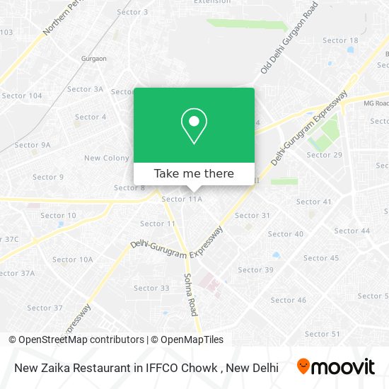 New Zaika Restaurant in IFFCO Chowk map