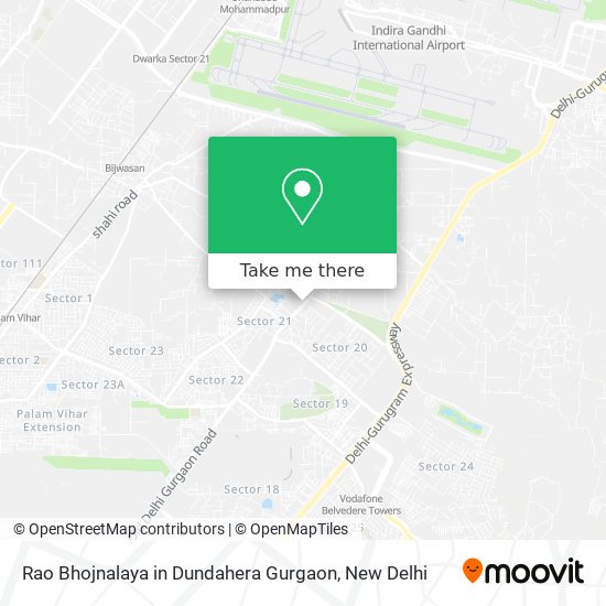 Rao Bhojnalaya in Dundahera Gurgaon map