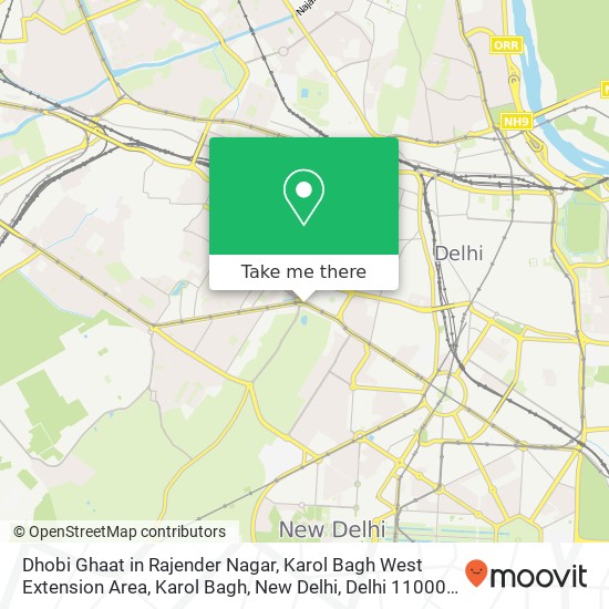 Dhobi Ghaat in Rajender Nagar, Karol Bagh West Extension Area, Karol Bagh, New Delhi, Delhi 110005, map