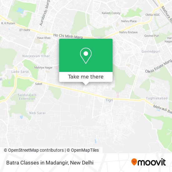 Batra Classes in Madangir map
