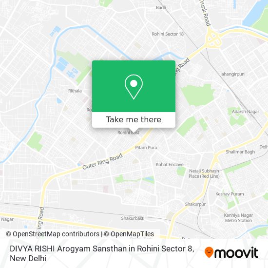 DIVYA RISHI Arogyam Sansthan in Rohini Sector 8 map