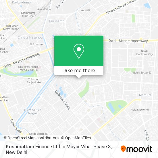 Kosamattam Finance Ltd in Mayur Vihar Phase 3 map
