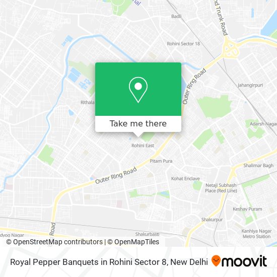 Royal Pepper Banquets in Rohini Sector 8 map