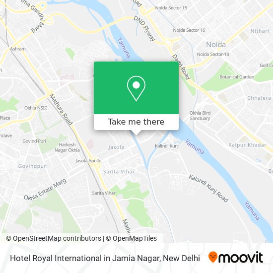 Hotel Royal International in Jamia Nagar map