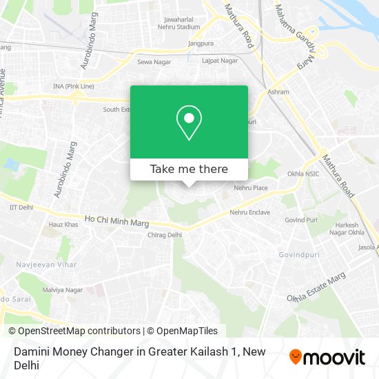 Damini Money Changer in Greater Kailash 1 map