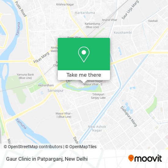 Gaur Clinic in Patparganj map