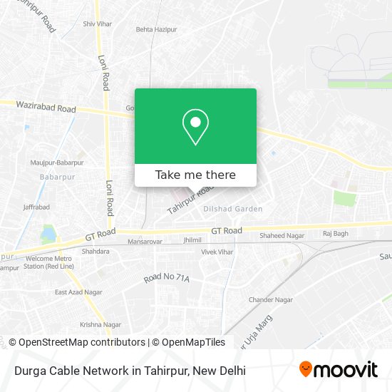 Durga Cable Network in Tahirpur map