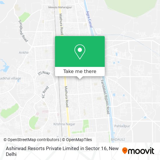 Ashirwad Resorts Private Limited in Sector 16 map