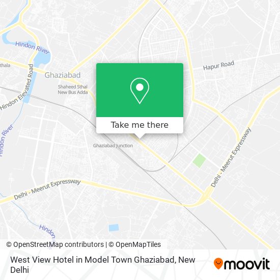 West View Hotel in Model Town Ghaziabad map