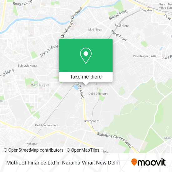 Muthoot Finance Ltd in Naraina Vihar map