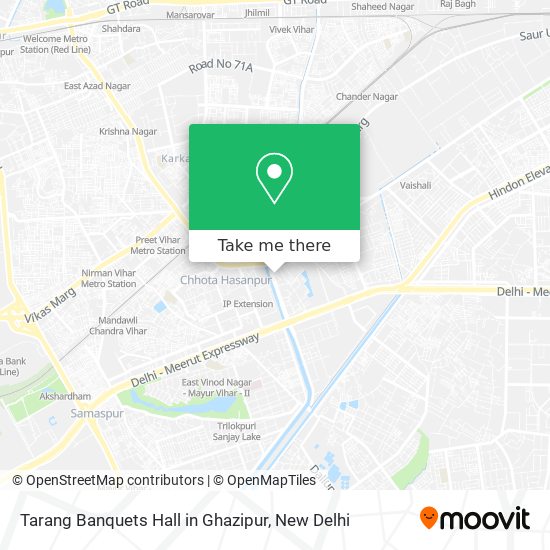 Tarang Banquets Hall in Ghazipur map