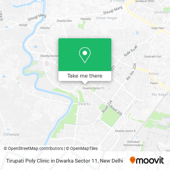 Tirupati Poly Clinic in Dwarka Sector 11 map