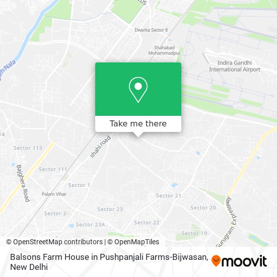 Balsons Farm House in Pushpanjali Farms-Bijwasan map