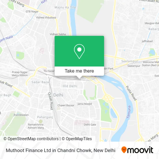 Muthoot Finance Ltd in Chandni Chowk map