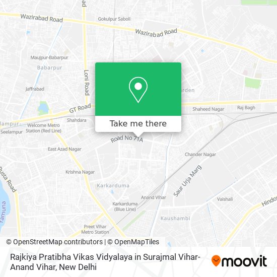 Rajkiya Pratibha Vikas Vidyalaya in Surajmal Vihar-Anand Vihar map