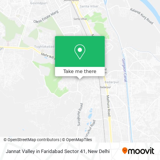 Jannat Valley in Faridabad Sector 41 map