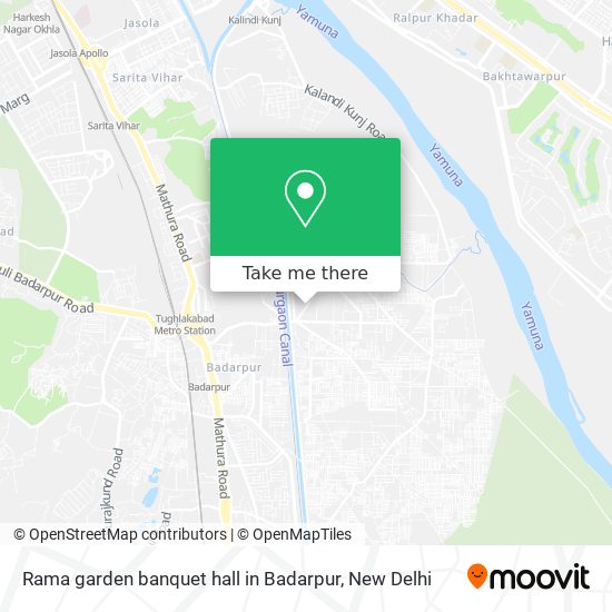 Rama garden banquet hall in Badarpur map