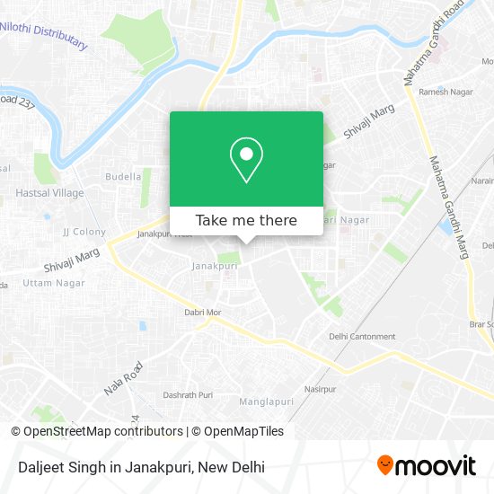 Daljeet Singh in Janakpuri map