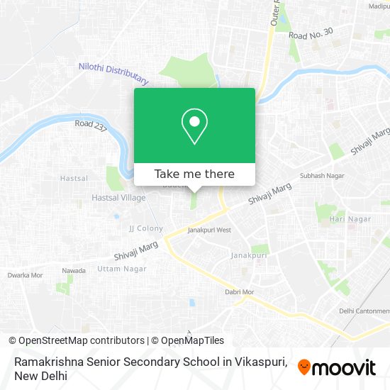 Ramakrishna Senior Secondary School in Vikaspuri map