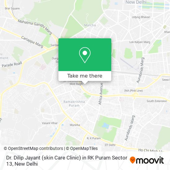 Dr. Dilip Jayant (skin Care Clinic) in RK Puram Sector 13 map