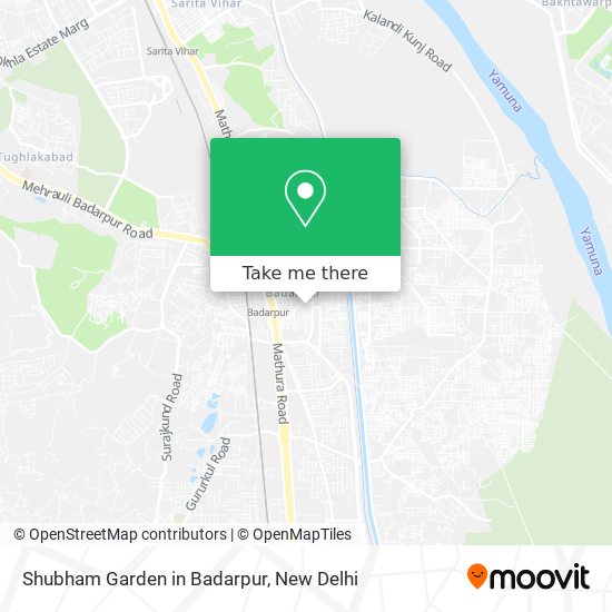 Shubham Garden in Badarpur map