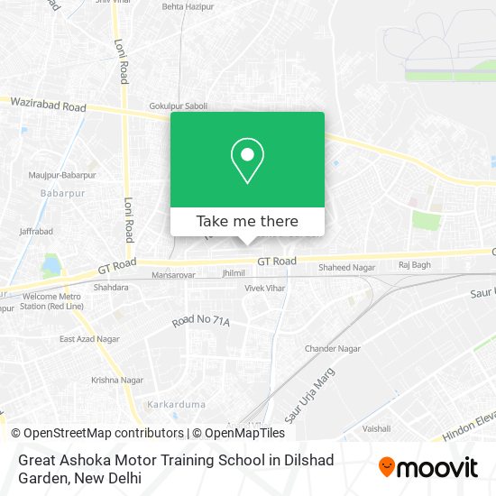 Great Ashoka Motor Training School in Dilshad Garden map