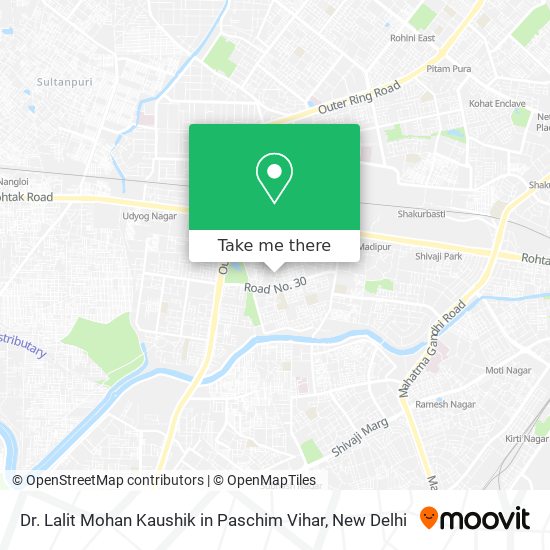 Dr. Lalit Mohan Kaushik in Paschim Vihar map