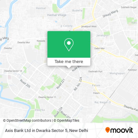 Axis Bank Ltd in Dwarka Sector 5 map