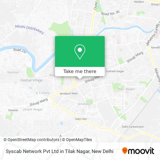 Syscab Network Pvt Ltd in Tilak Nagar map