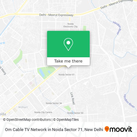 Om Cable TV Network in Noida Sector 71 map