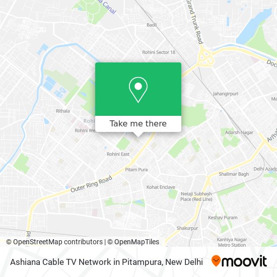 Ashiana Cable TV Network in Pitampura map