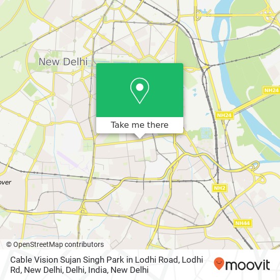 Cable Vision Sujan Singh Park in Lodhi Road, Lodhi Rd, New Delhi, Delhi, India map