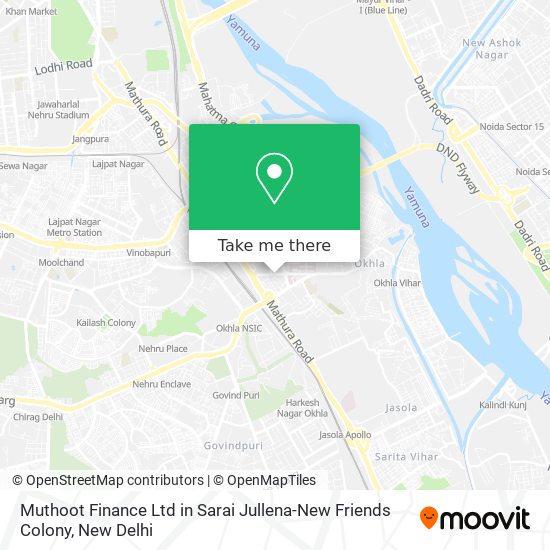 Muthoot Finance Ltd in Sarai Jullena-New Friends Colony map