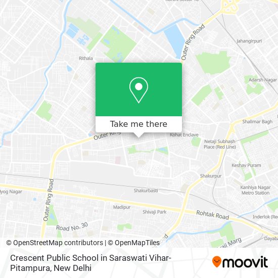 Crescent Public School in Saraswati Vihar-Pitampura map