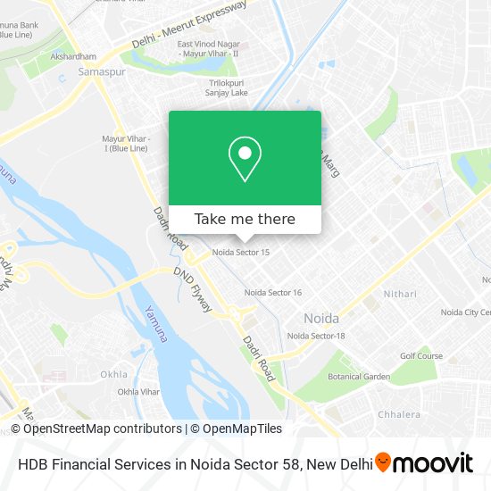 HDB Financial Services in Noida Sector 58 map