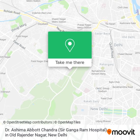 Dr. Ashima Abbott Chandra (Sir Ganga Ram Hospital) in Old Rajender Nagar map