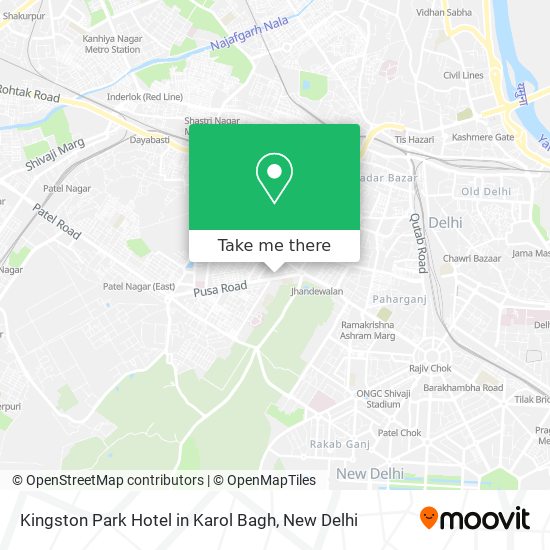 Kingston Park Hotel in Karol Bagh map