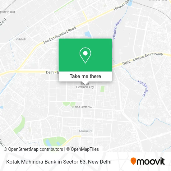 Kotak Mahindra Bank in Sector 63 map