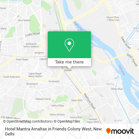 Hotel Mantra Amaltas in Friends Colony West map