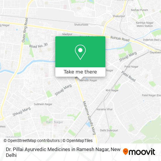 Dr. Pillai Ayurvedic Medicines in Ramesh Nagar map