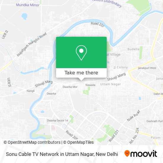 Sonu Cable TV Network in Uttam Nagar map